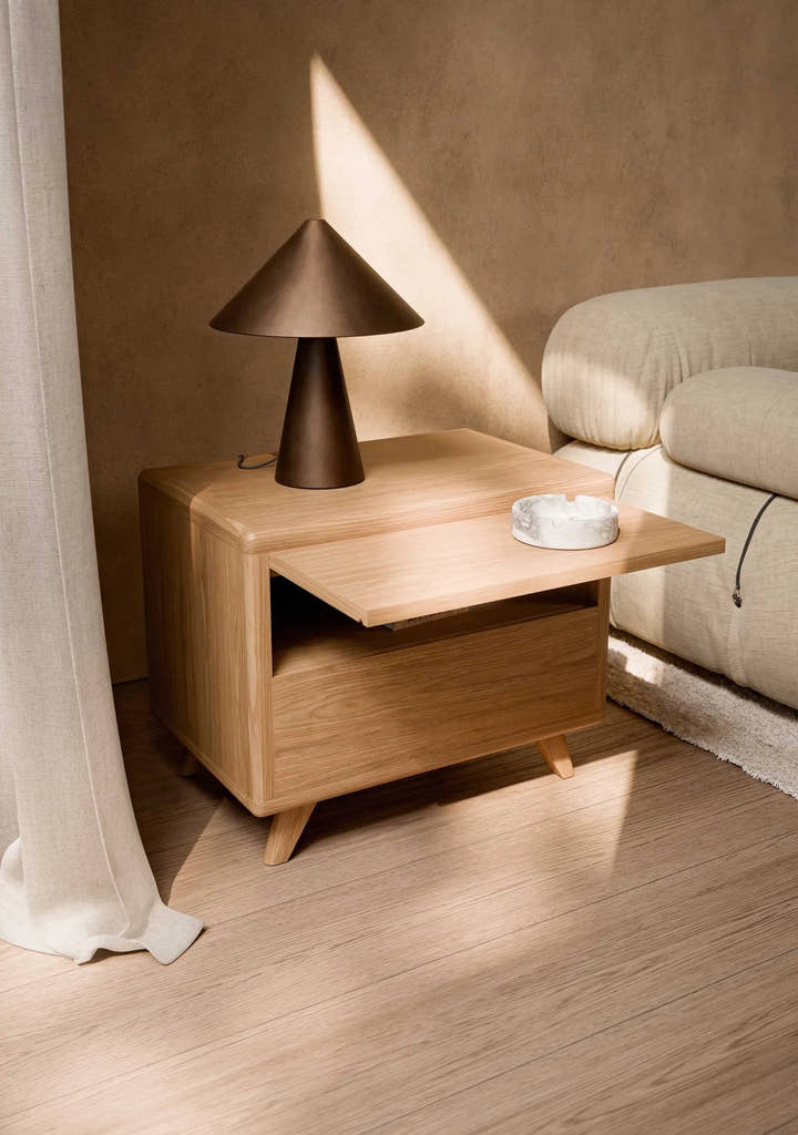 Mesita de noche Leonor - Mesitas de noche - El Workshop - Madera de roble