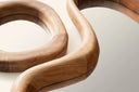 espejo de madera natural