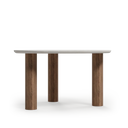 Mesa de comedor Vilma en nogal y microcemento