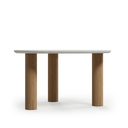 Mesa de comedor Vilma en nogal y microcemento