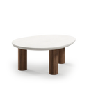 Mesa de centro Liquida natural en roble y microcemento