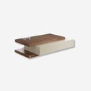 Mesa centro rectangular madera beige y nogal