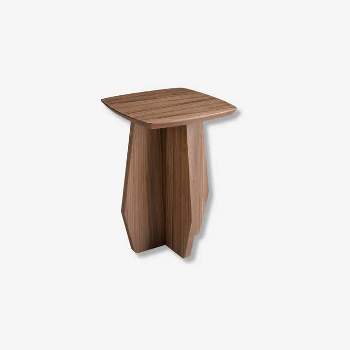 Mesa rincón cuadrada nogal - Mesa auxiliar - El Workshop - 40x40x50cm