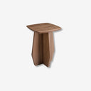 Mesa rincón cuadrada nogal elegante y con forma unica