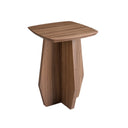 Mesa rincón cuadrada nogal elegante y con forma unica