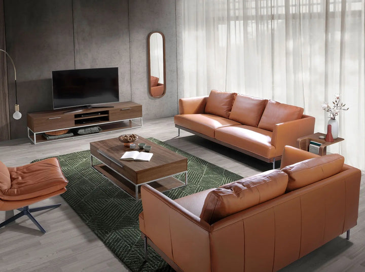 Mesa rincón rectangular nogal