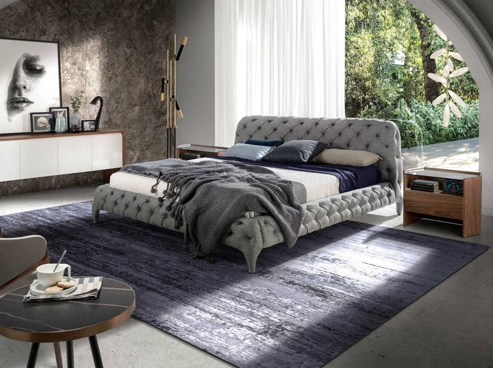 Mesita de noche nogal con tapa de cristal templado - Mesitas de noche - El Workshop - 65x45x50cm