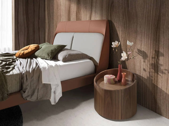 Mesita de noche nogal circular - Mesitas de noche - El Workshop - Ø53x44cm