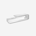 Mueble TV madera blanco y base acero cromado