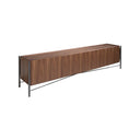 Mueble TV nogal y metal acero oscuro