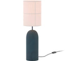 Rania Table Lamp - Light grey concrete base and white cream shade