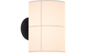 Rania Wall Lamp 18 - Matte black frame and white cream shade