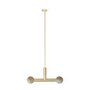 Rigoberta Trio Pendant Lamp - Gold, gold textile cable and alabaster ball