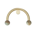 Rigoberta Direct Curved Wall Lamp - Gold and alabaster ball