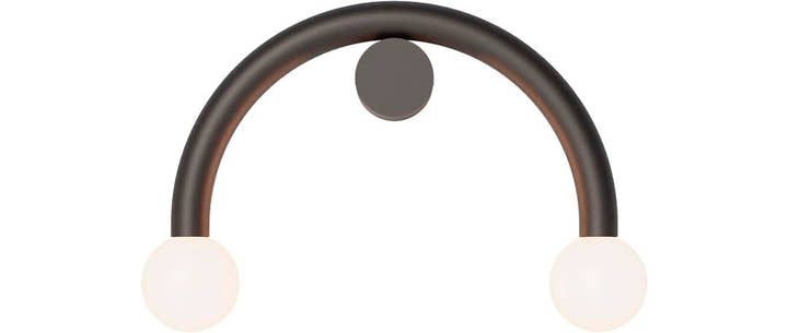 Rigoberta Direct Curved Wall Lamp - Matte Black