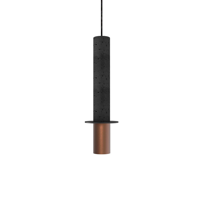 Rita Pendant Lamp - Bronze structure and matte black disc