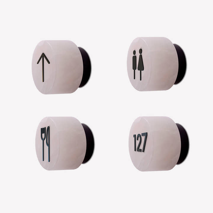 Lámpara Rock de Pared Signage Symbol - Negro mate