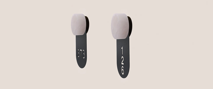 Rock Wall Lamp 9 Signage Tag - Matte Black