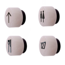 Rock Wall Lamp Signage Symbol - Matte Black