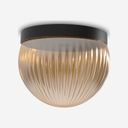 Lámpara Roi de Techo Simple en negro mate y vidrio ahumado