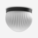 Lámpara Roi de Techo Simple en negro mate y vidrio blanco opal
