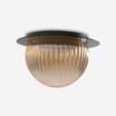 Lámpara Roi de Techo Disc en negro mate y vidrio ahumado