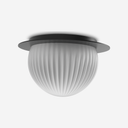 Lámpara Roi de Techo Disc en negro mate y vidrio blanco opal