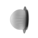 Lámpara Roi de Pared Disc - Base negra y vidrio blanco opal, foto de producto