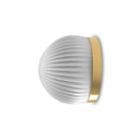 Lámpara Roi de Pared Simple - Base latón pulido mate y vidrio blanco opal, foto de producto