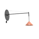 Roma Wall Lamp 60 - Matte black frame and coral shade