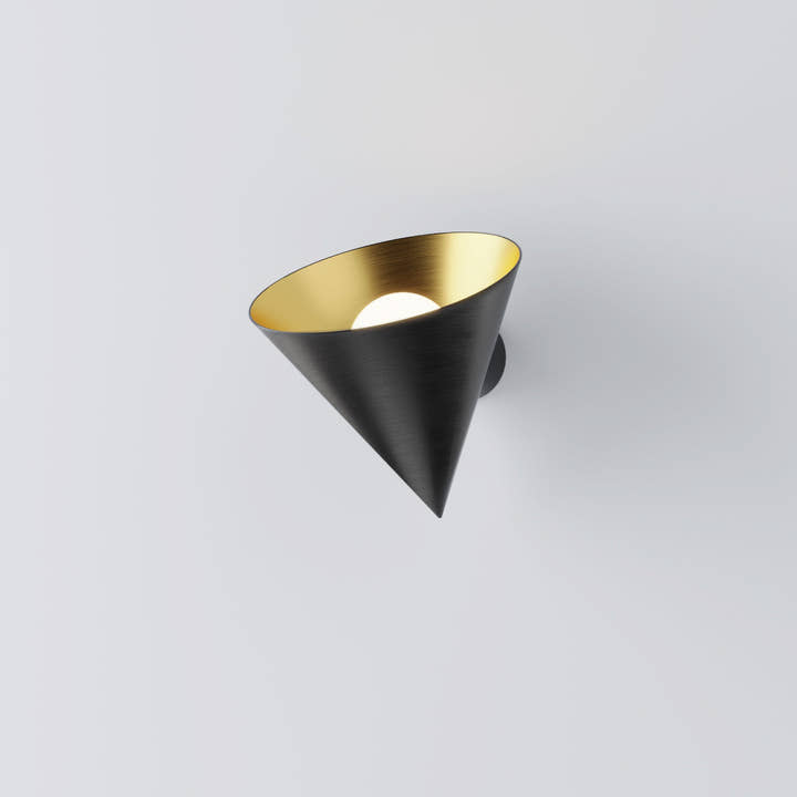 Rubi Mono Wall Lamp - Matte Black and Gold