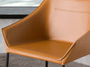 Brown leatherette chair