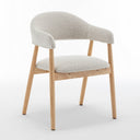 Silla tela sobre fondo gris de estudio (2)