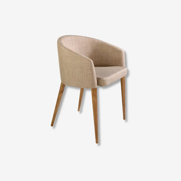 Beige stoffen stoel