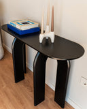 Hana black console table