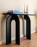 Hana black console table