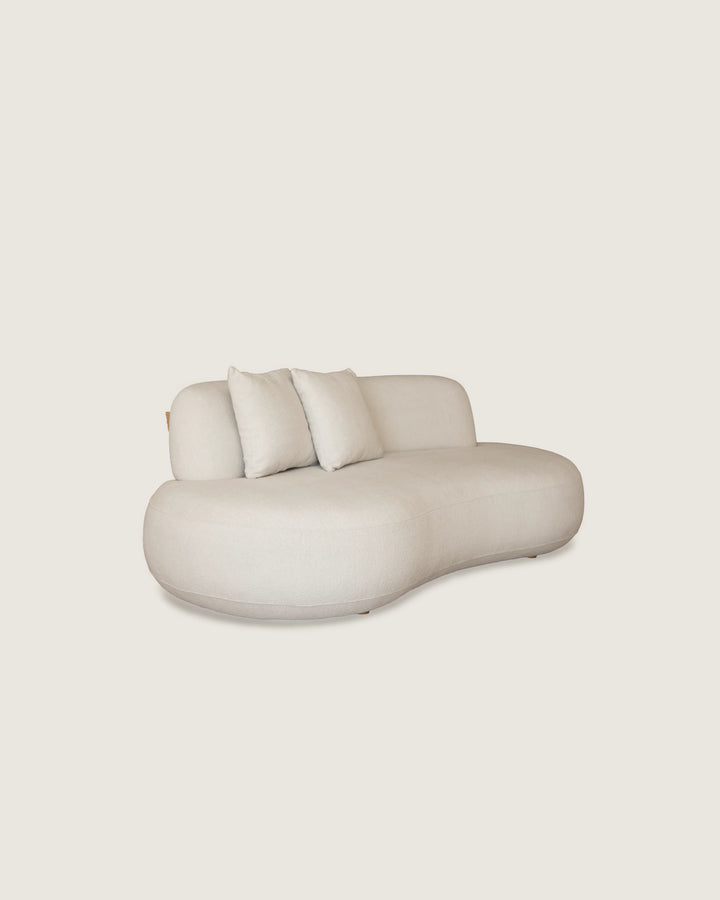 Sofá Onda blanco 3 plazas curvo