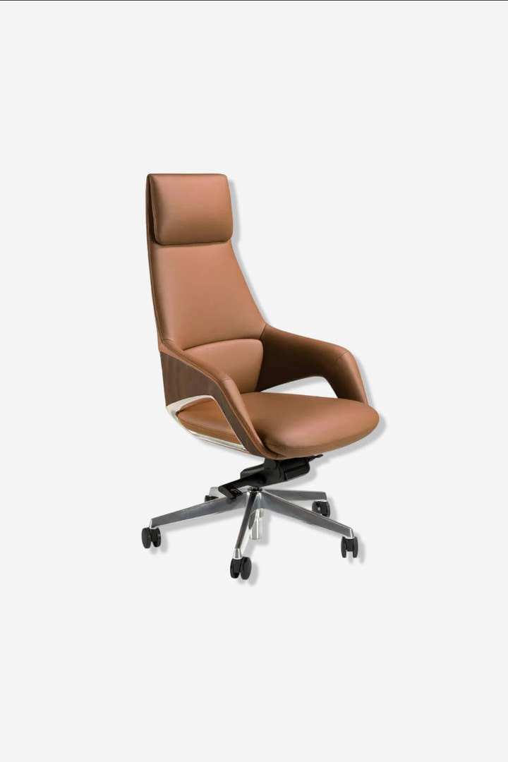 Silla oficina giratoria polipiel marrón - Sillas - El Workshop - marrón