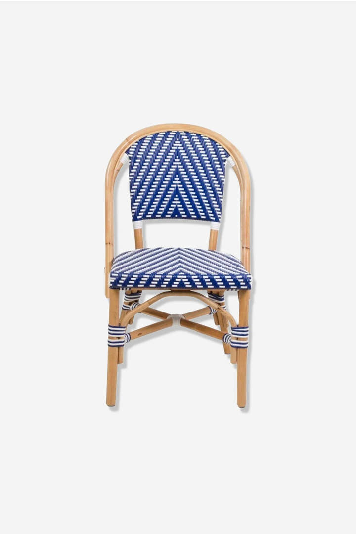 SILLA Rattan Azul & Beige - Sillón - El Workshop - 51 X 58 X 85 Cm