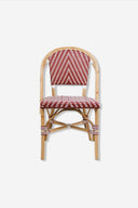 SILLA Rattan Burdeos & Beige - Sillón - El Workshop - 51 X 58 X 85 Cm