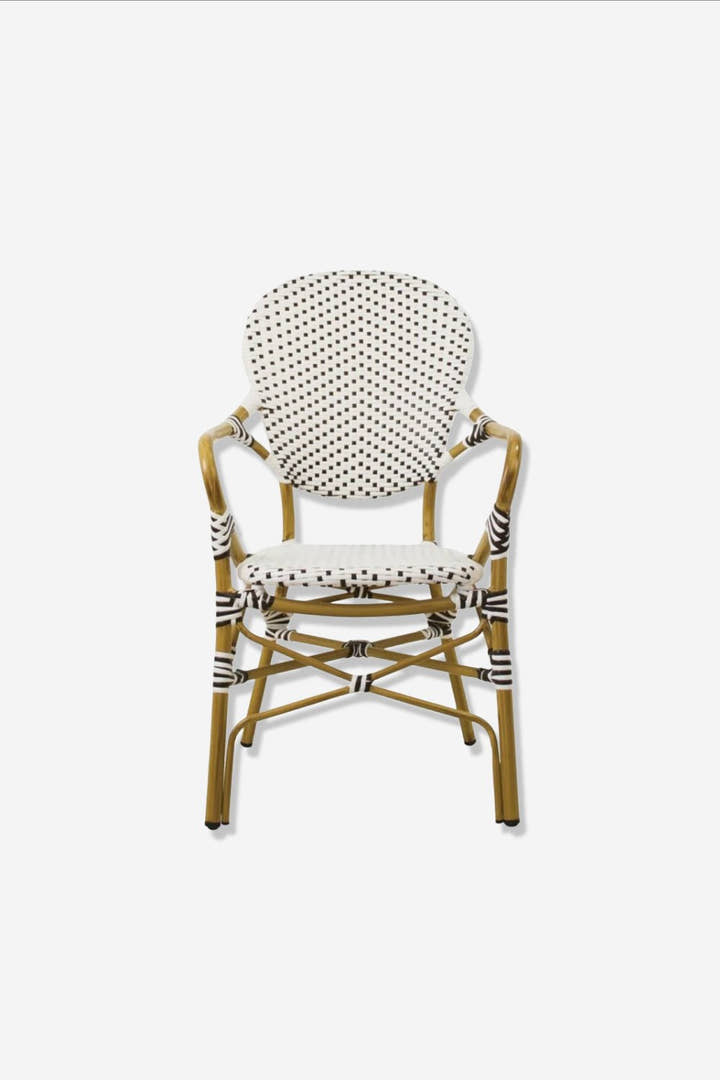 SILLON alum/syntetic Blanco/Cafe - Sillón - El Workshop - 57 X 63 X 95 Cm