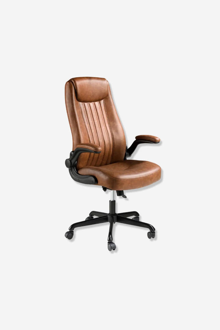 Silla oficina giratoria polipiel marrón - Sillas - El Workshop - marrón