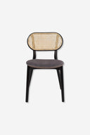 SILLA ELSA Negra, asiento tapizado - Sillón - El Workshop - 47 X 58 X 80 Cm