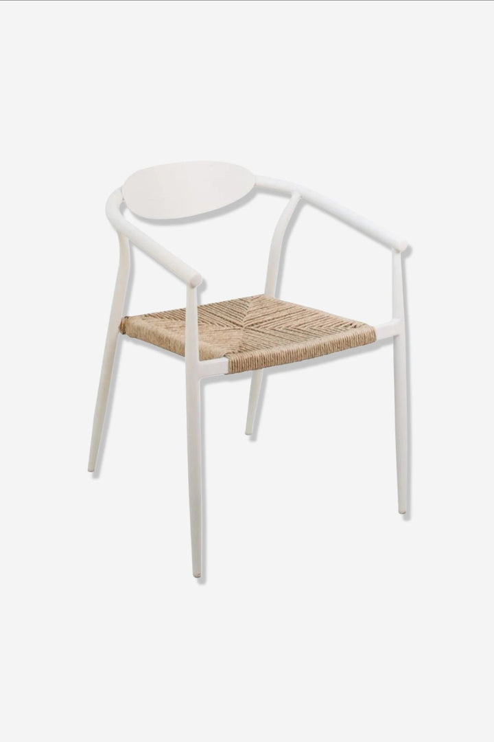 FAUTEUIL  Aluminium/synthetisch wit