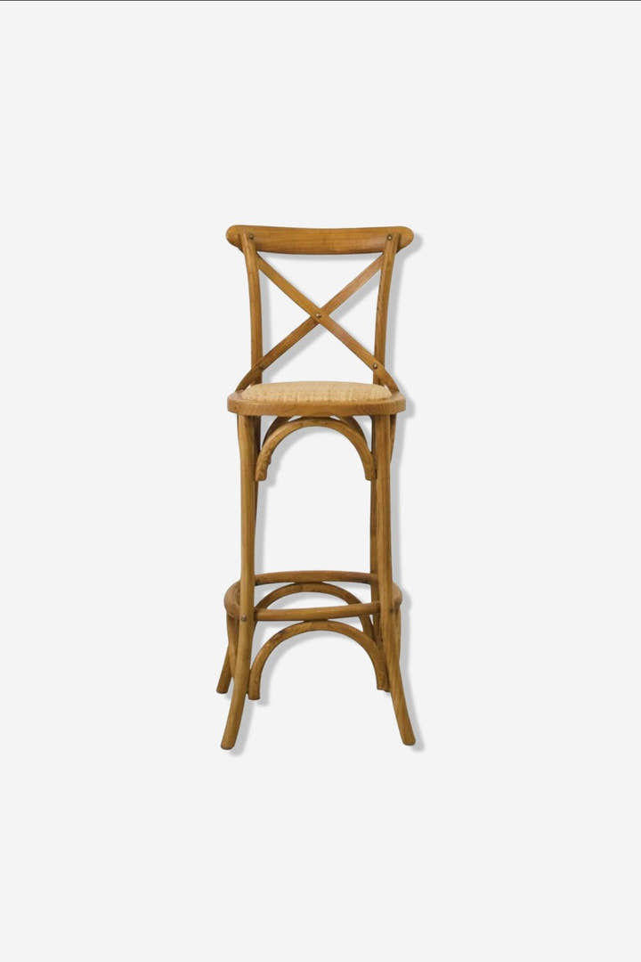 TABURETE BAR c/Respaldo Roble - Taburete - El Workshop - 40 X 45 X 113 Cm