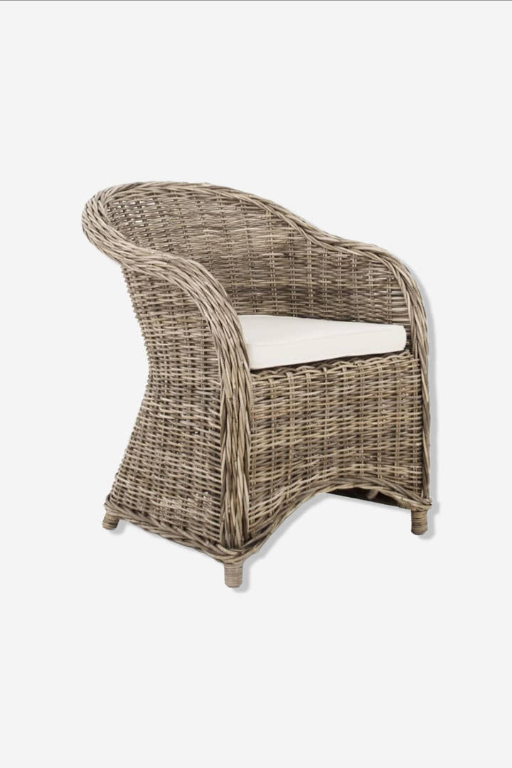 SILLON Rattan Gris - Sillón - El Workshop - 64 X 65 X 85 Cm