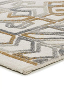 ALFOMBRA AMARA 12989 DE ESTILO ÉTNICO EN COLOR PLATA - Alfombras - El Workshop-150 x 80 x 1 cm