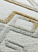 ALFOMBRA AMARA 12989 DE ESTILO ÉTNICO EN COLOR PLATA - Alfombras - El Workshop-150 x 80 x 1 cm