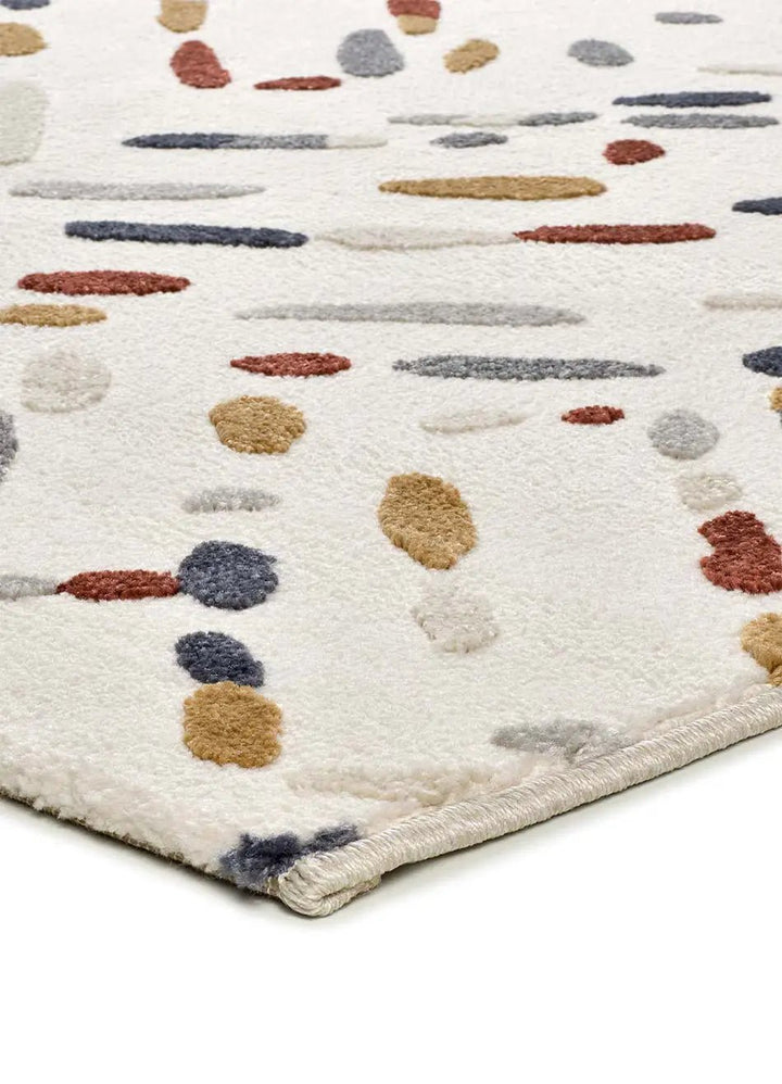 ALFOMBRA AMARA 12991 DE ESTILO GEOMÉTRICO EN MULTICOLOR en ambiente decorado (2)