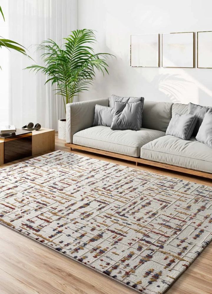 ALFOMBRA AMARA 12992 DE ESTILO GEOMÉTRICO EN MULTICOLOR